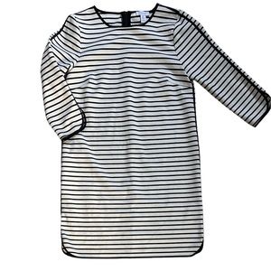 Kenar black/white striped dress, super soft fabric, exposed zipper - CUTE!!!